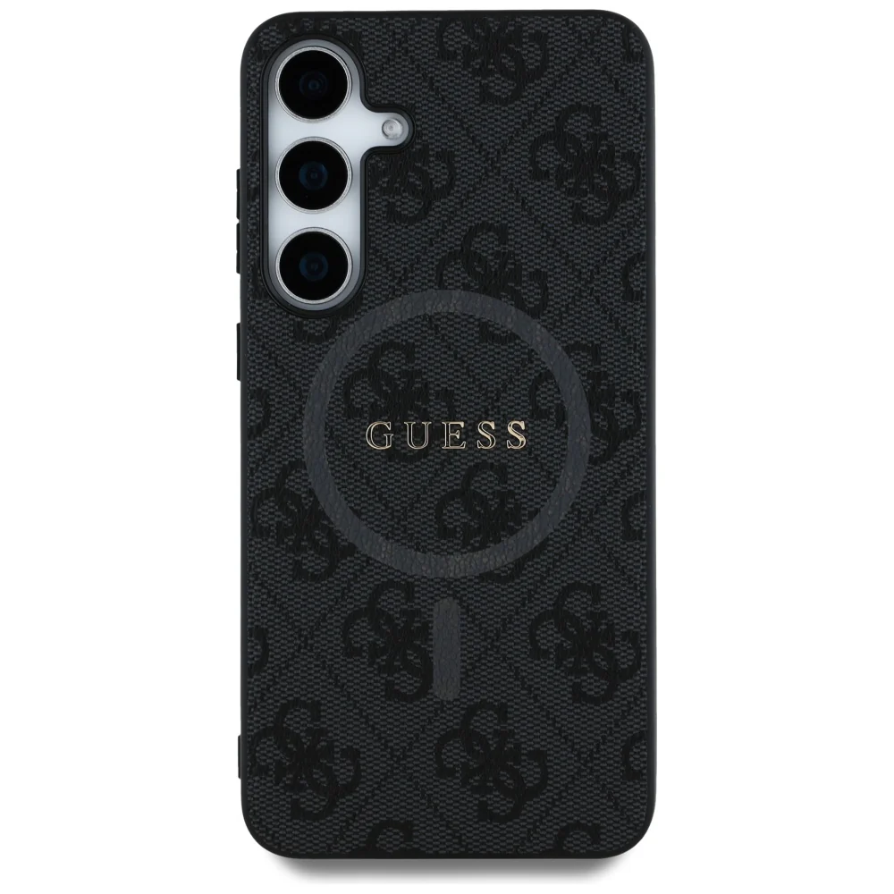 MagSafe Case for Samsung Galaxy S25+ S936, Guess, 4G Ring Classic Logo, Black - Image 2