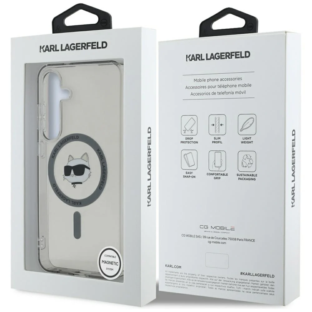 MagSafe Case for Samsung Galaxy S25+ S936, Karl Lagerfeld, IML Choupette's Head, Black - Image 7