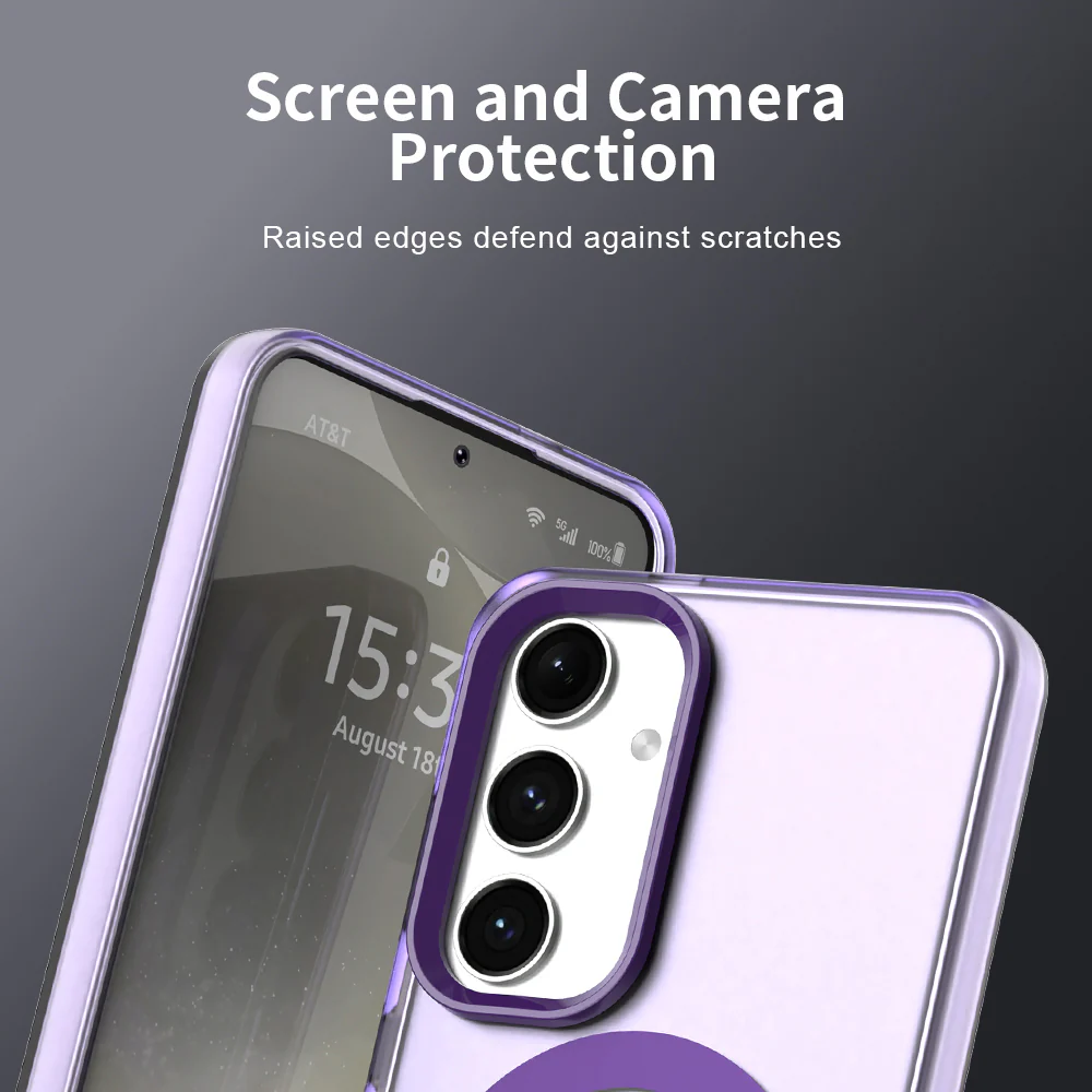 MagSafe Case for Samsung Galaxy S25+ S936 / S24+ S926, Techsuit, CandyCase, Purple - Image 3