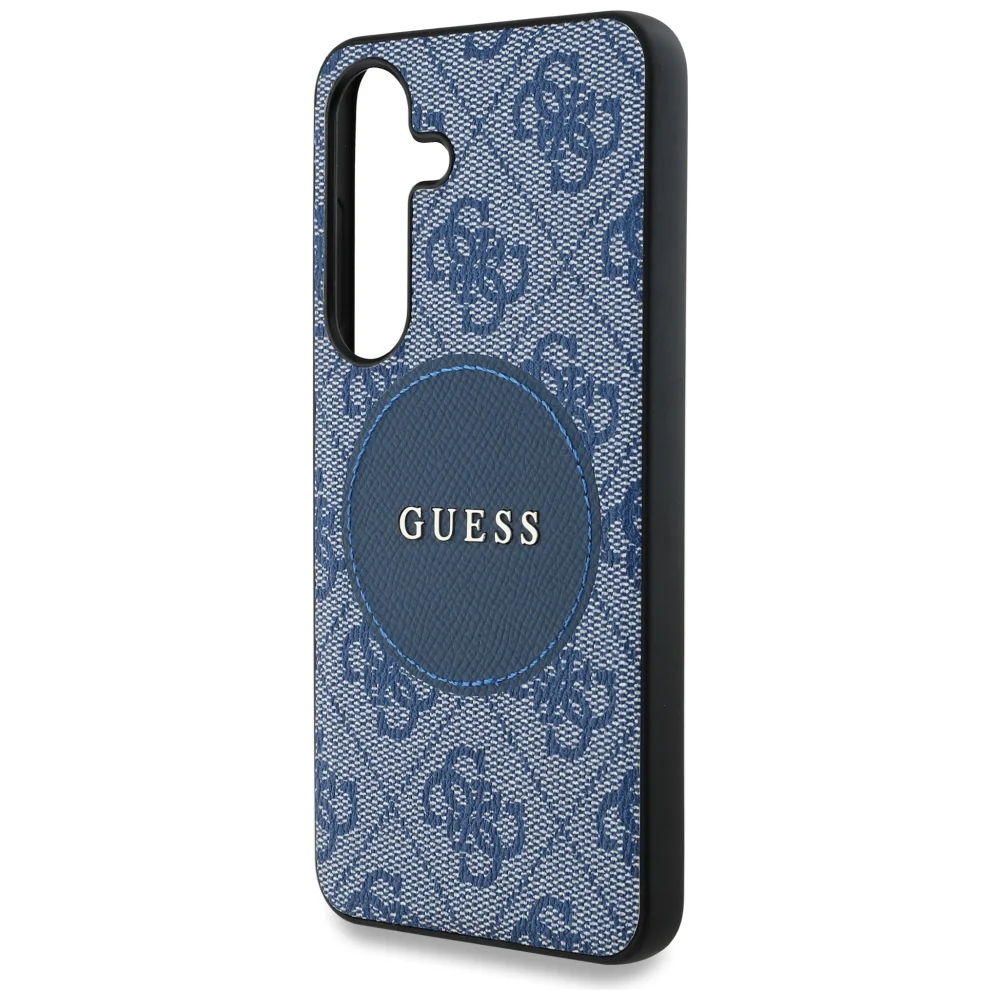 MagSafe Case for Samsung Galaxy S25 S931, Guess, 4G Circle Classic Logo, Blue - Image 5