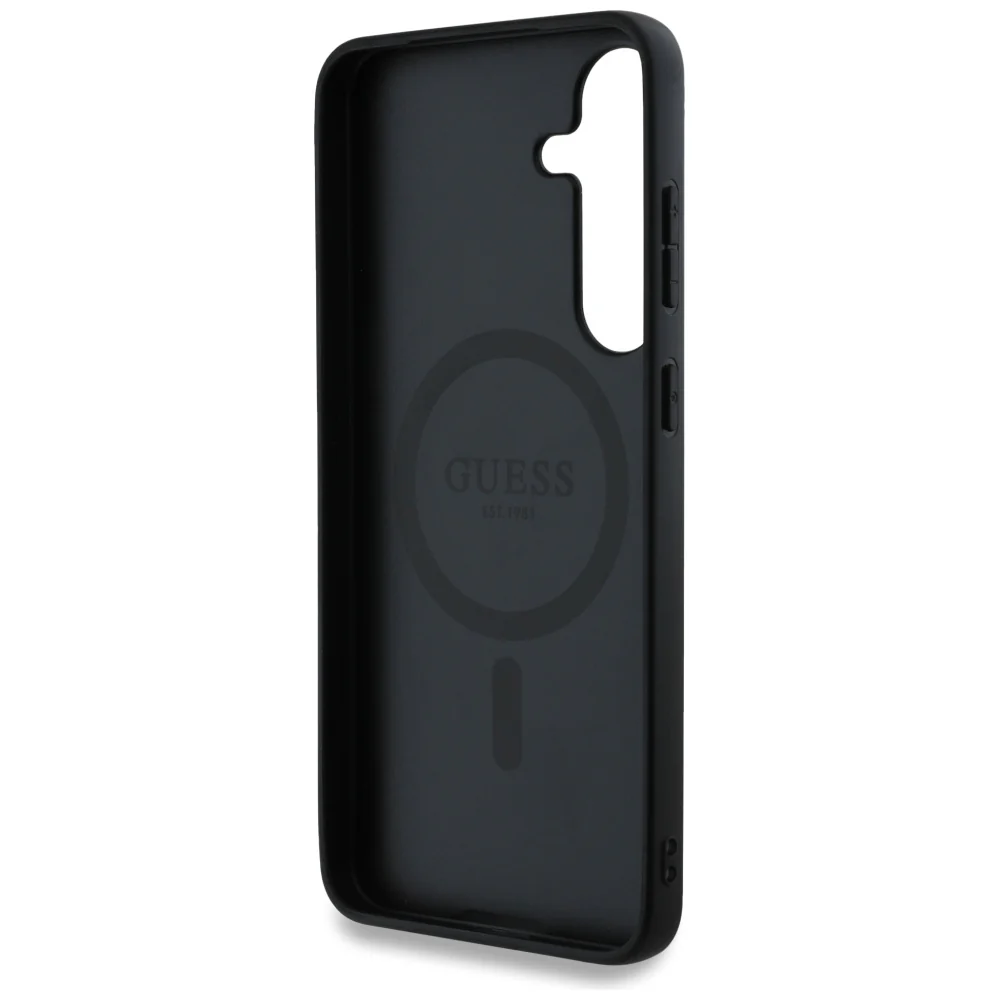 MagSafe Case for Samsung Galaxy S25 S931, Guess, 4G Ring Classic Logo, Black - Image 5