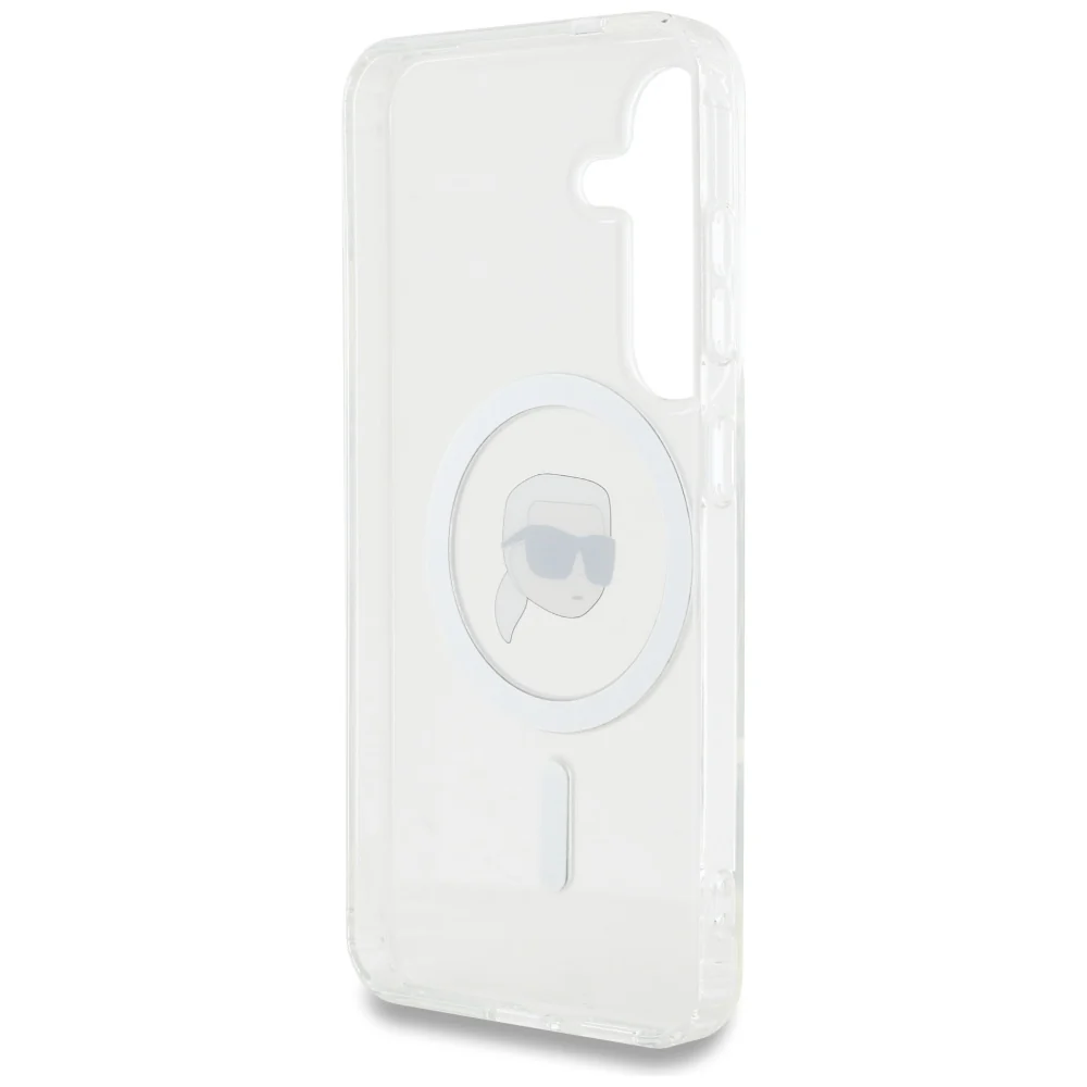MagSafe Case for Samsung Galaxy S25 S931, Karl Lagerfeld, IML Karl's Head, White - Image 3