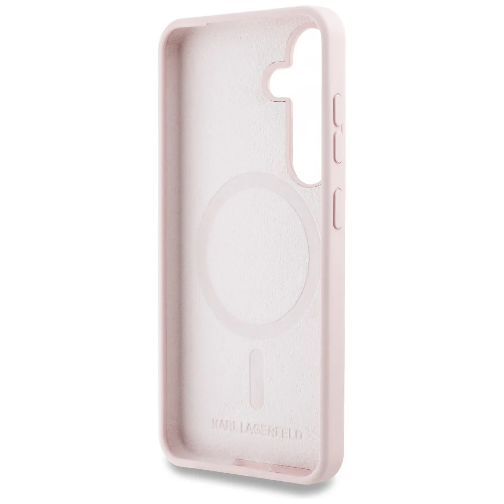 MagSafe Case for Samsung Galaxy S25 S931, Karl Lagerfeld, Silicone Double Heads, Pink - Image 6