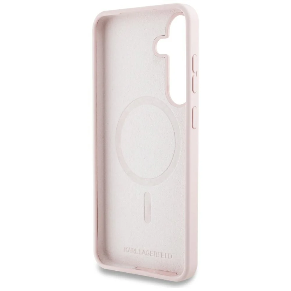 MagSafe Case for Samsung Galaxy S25 S931, Karl Lagerfeld, Silicone Graffiti, Pink - Image 3