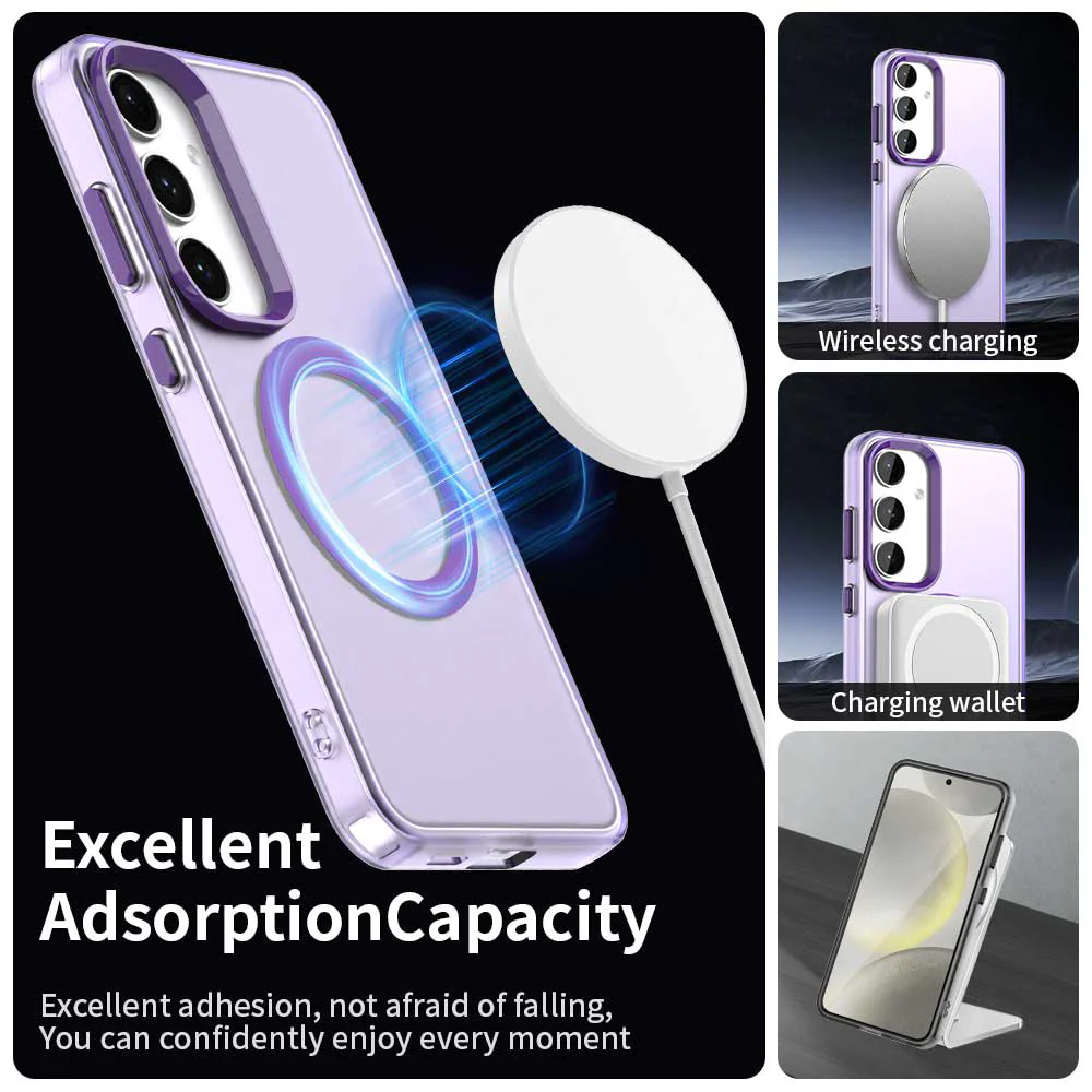 MagSafe Case for Samsung Galaxy S25 S931 / S24 S921, Techsuit, CandyCase, Purple - Image 3