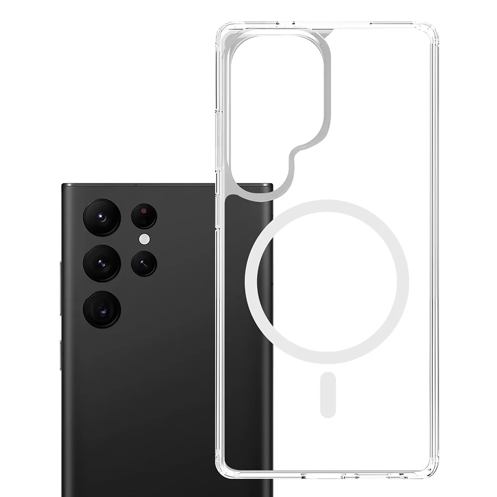 MagSafe Case for Samsung Galaxy S25 Ultra S938, 3MK, Armor MagCase, Transparent - Image 2