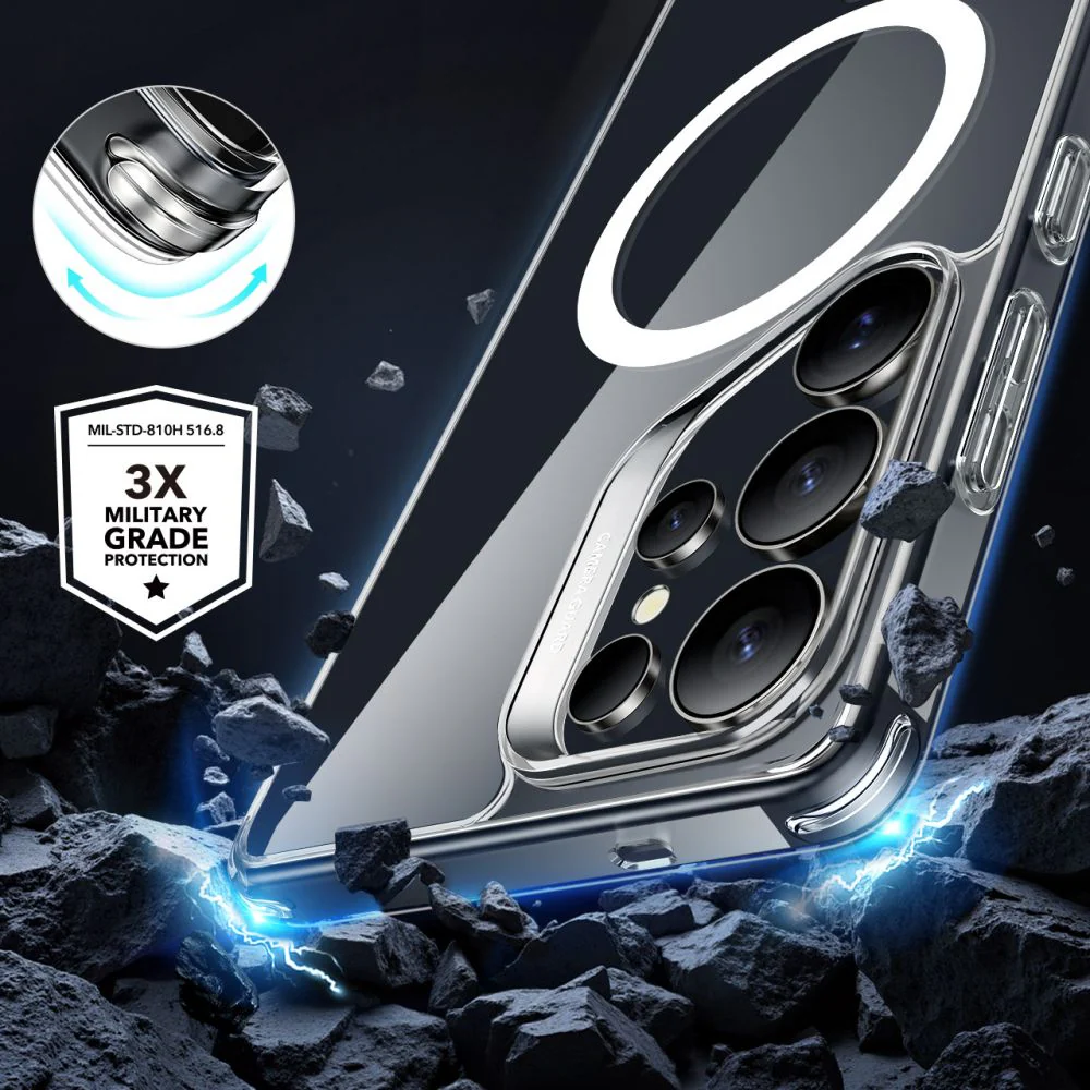 MagSafe Case for Samsung Galaxy S25 Ultra S938, ESR, Classic Hybrid, Transparent - Image 4