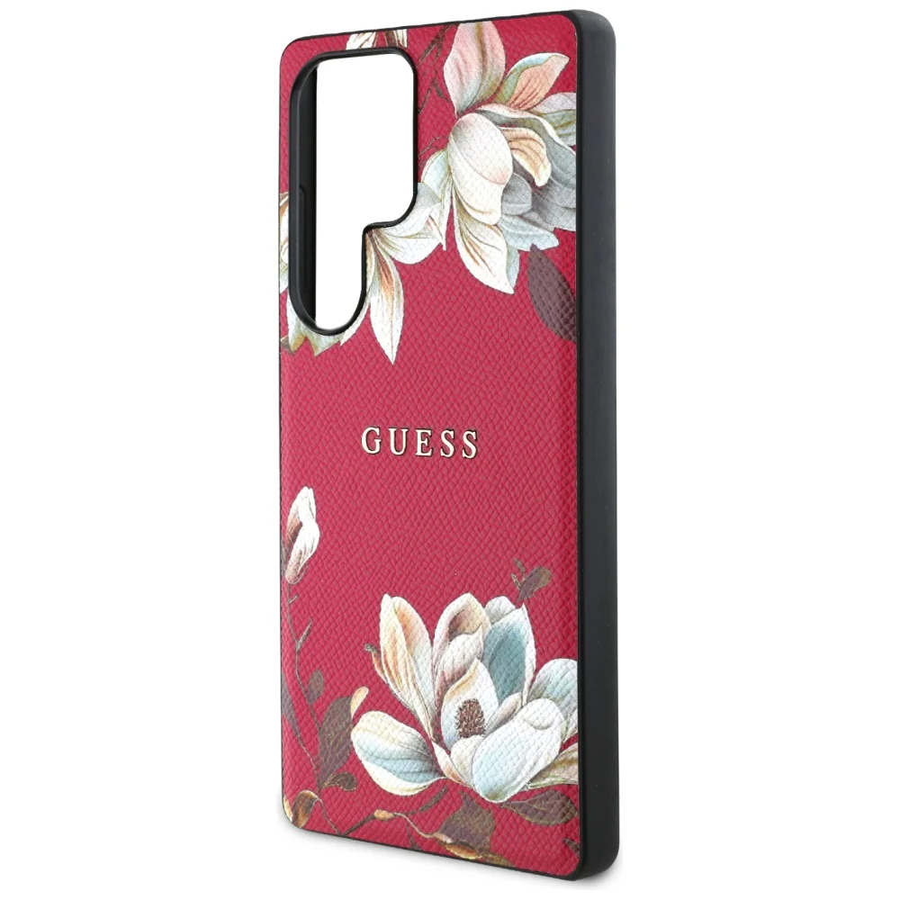 MagSafe Case for Samsung Galaxy S25 Ultra S938, Guess, Grained Flowers, Fuchsia - Image 4