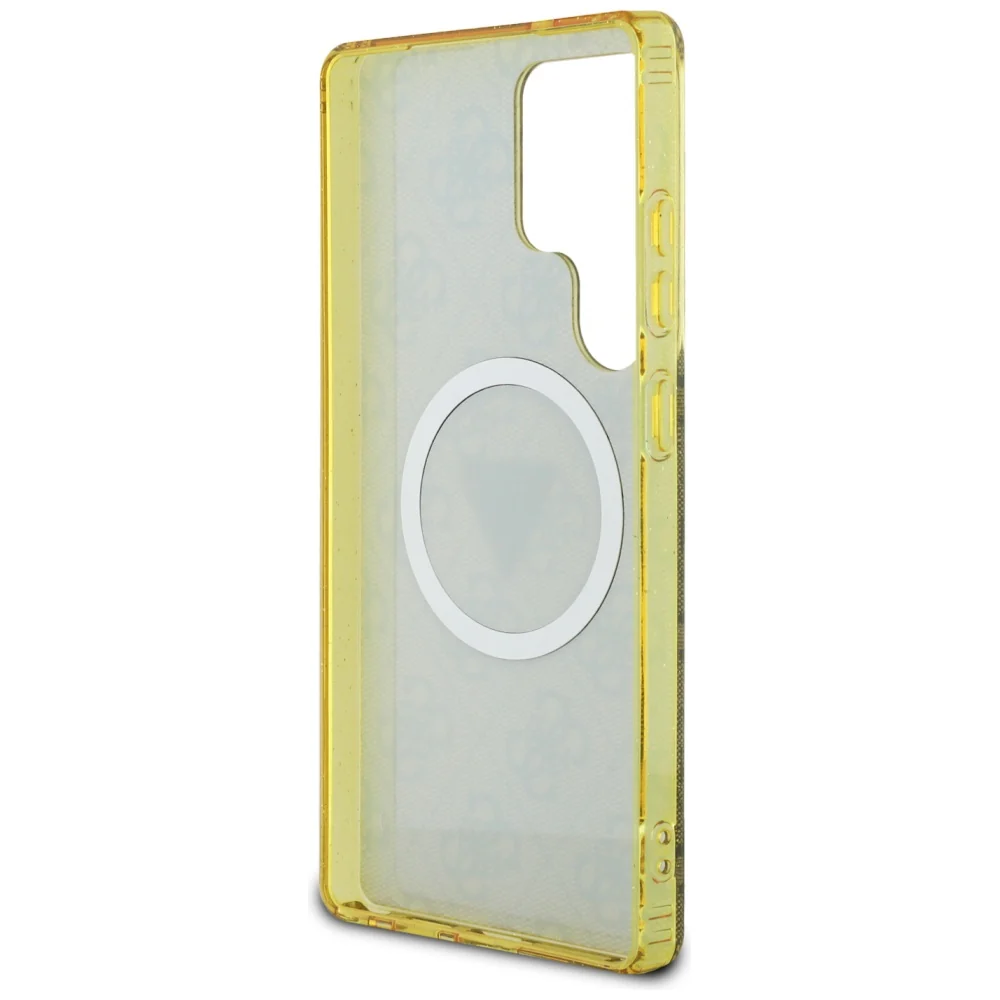 MagSafe Case for Samsung Galaxy S25 Ultra S938, Guess, IML Glitter 4G Circle Triangle, Brown - Image 6