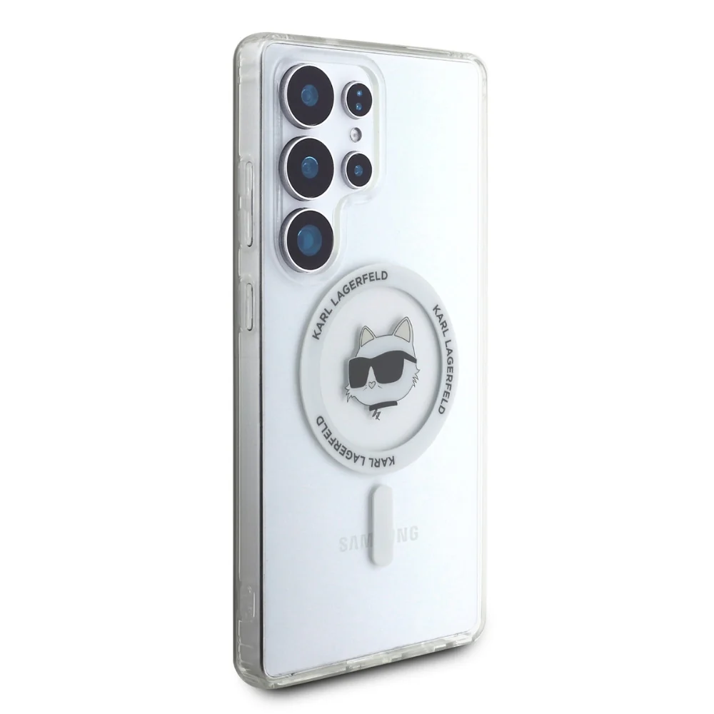 MagSafe Case for Samsung Galaxy S25 Ultra S938, Karl Lagerfeld, IML Choupette's Head, White - Image 5