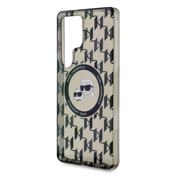 MagSafe Case for Samsung Galaxy S25 Ultra S938, Karl Lagerfeld, IML Monogram Karl & Choupette's Heads, Black - Image 4
