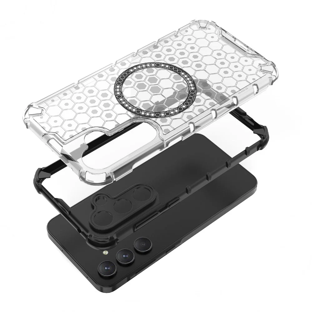 MagSafe Case for Samsung Galaxy S25 Ultra S938, Techsuit, HoneyComb Shield, Blue - Image 6