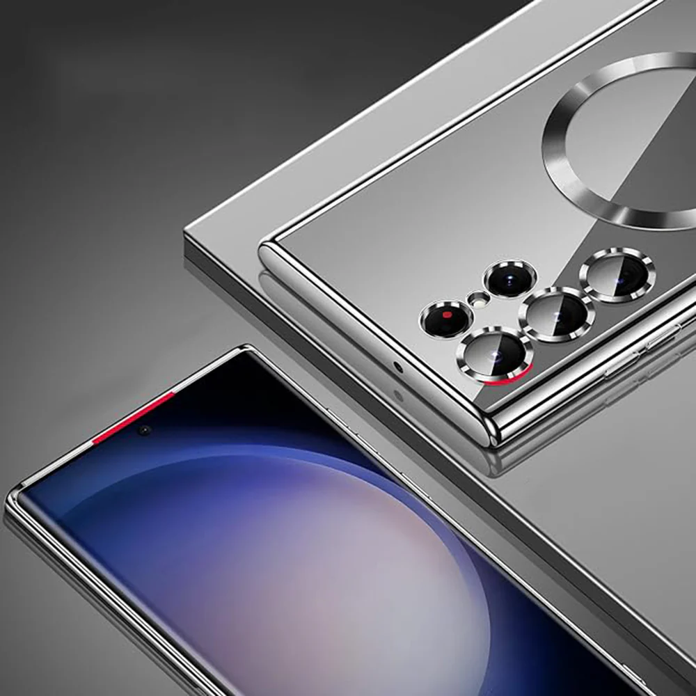 MagSafe Case for Samsung Galaxy S25 Ultra S938, Techsuit, Luxury Crystal, Dark Blue - Image 2