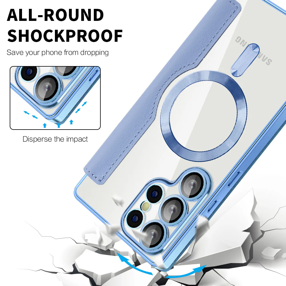 MagSafe Case for Samsung Galaxy S25 Ultra S938, Techsuit, SmartMag Book, Blue - Image 3