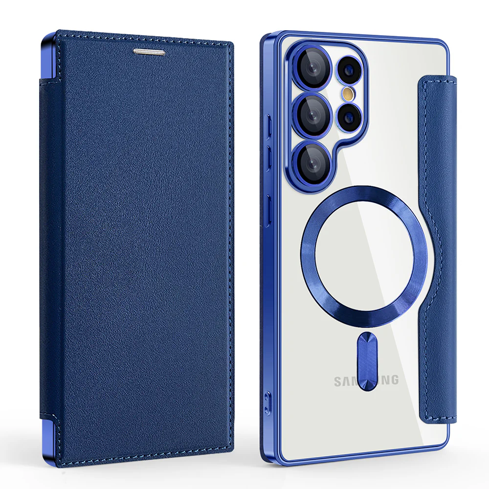 MagSafe Case for Samsung Galaxy S25 Ultra S938, Techsuit, SmartMag Book, Blue - Image 2