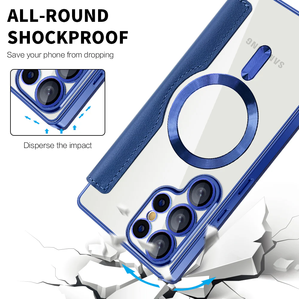 MagSafe Case for Samsung Galaxy S25 Ultra S938, Techsuit, SmartMag Book, Blue - Image 4