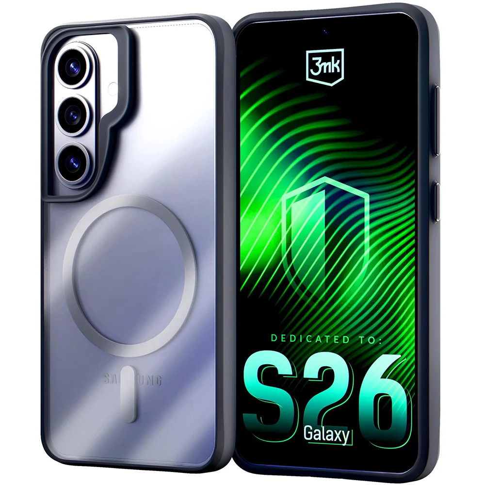 MagSafe Case for Samsung Galaxy S26 Plus, 3MK, Satin Armor, Transparent - Image 2