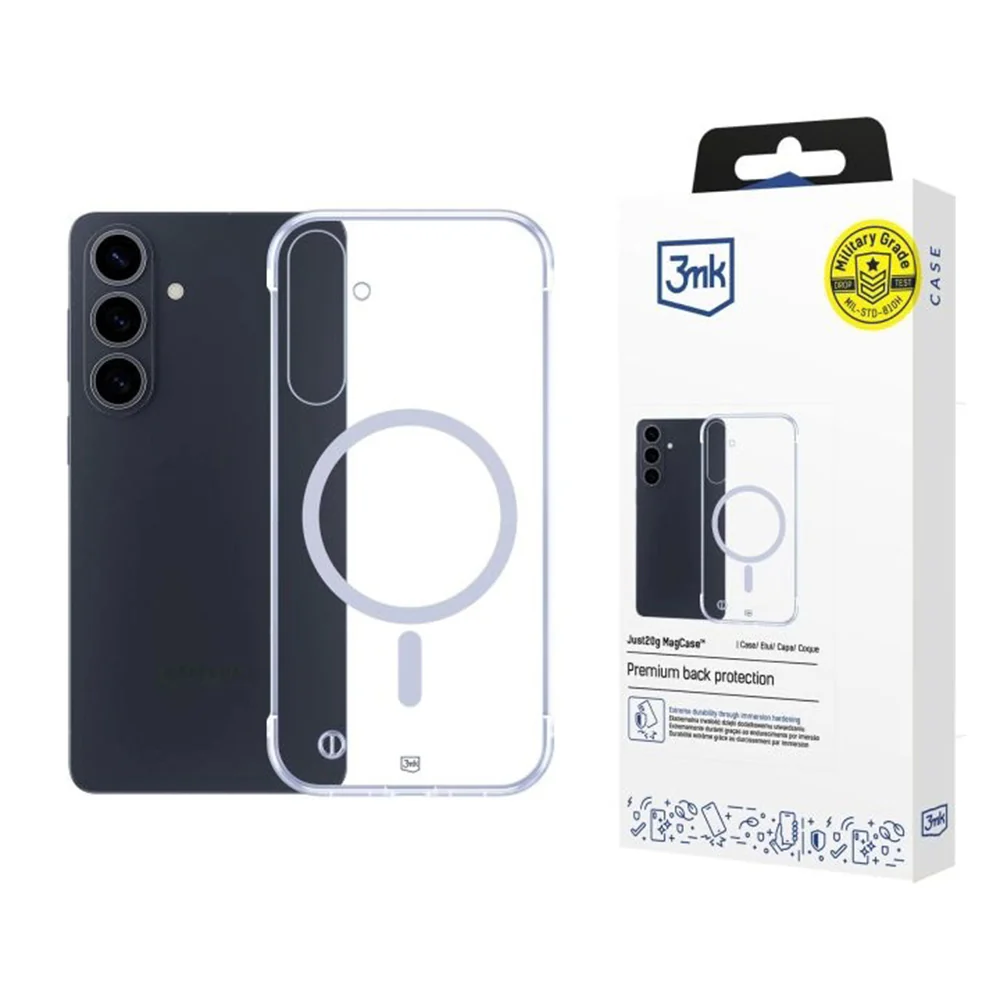 MagSafe Case for Samsung Galaxy S26 Plus S947, 3MK, Just20g, Transparent