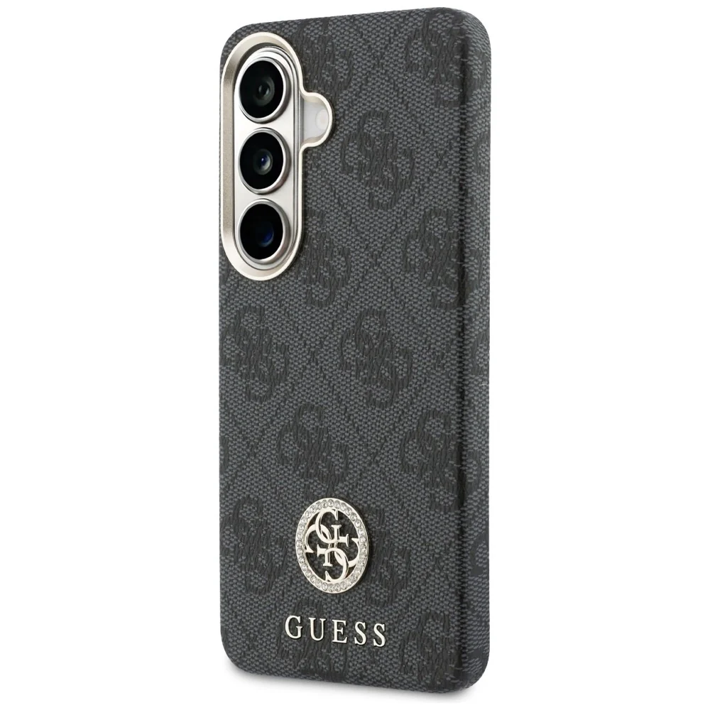 MagSafe Case for Samsung Galaxy S26 Plus S947, Guess, 4G Rhinestone Round Logo, Black - Image 4