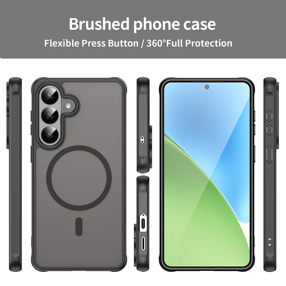 MagSafe Case for Samsung Galaxy S26 Plus S947, Techsuit, HaloFrost II, Black - Image 5