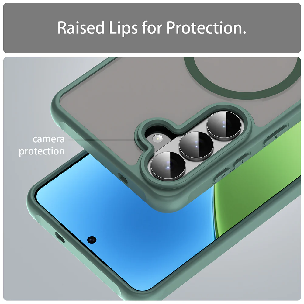 MagSafe Case for Samsung Galaxy S26 Plus S947, Techsuit, HaloFrost II, Green - Image 4