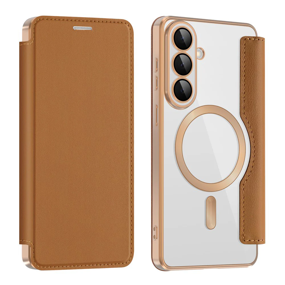 MagSafe Case for Samsung Galaxy S26 Plus S947, Techsuit, SmartMag Book, Brown - Image 2