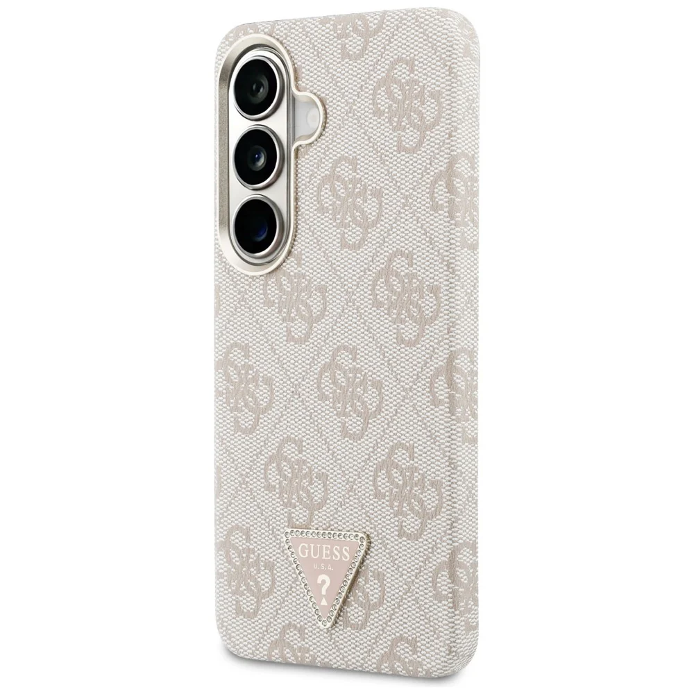 MagSafe Case for Samsung Galaxy S26 S942, Guess, 4G Triangle Logo, Pink - Image 6