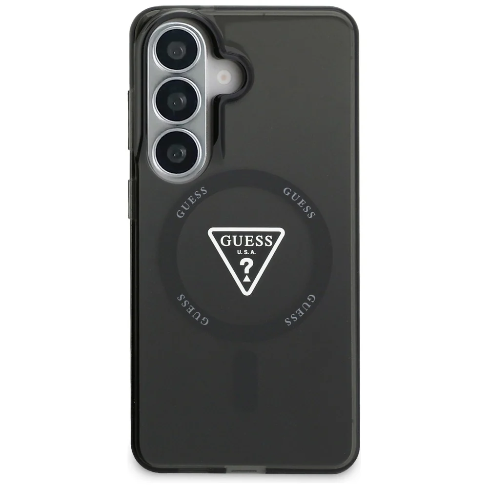 MagSafe Case for Samsung Galaxy S26 S942, Guess, IML Gradient Triangle Logo, Black - Image 4