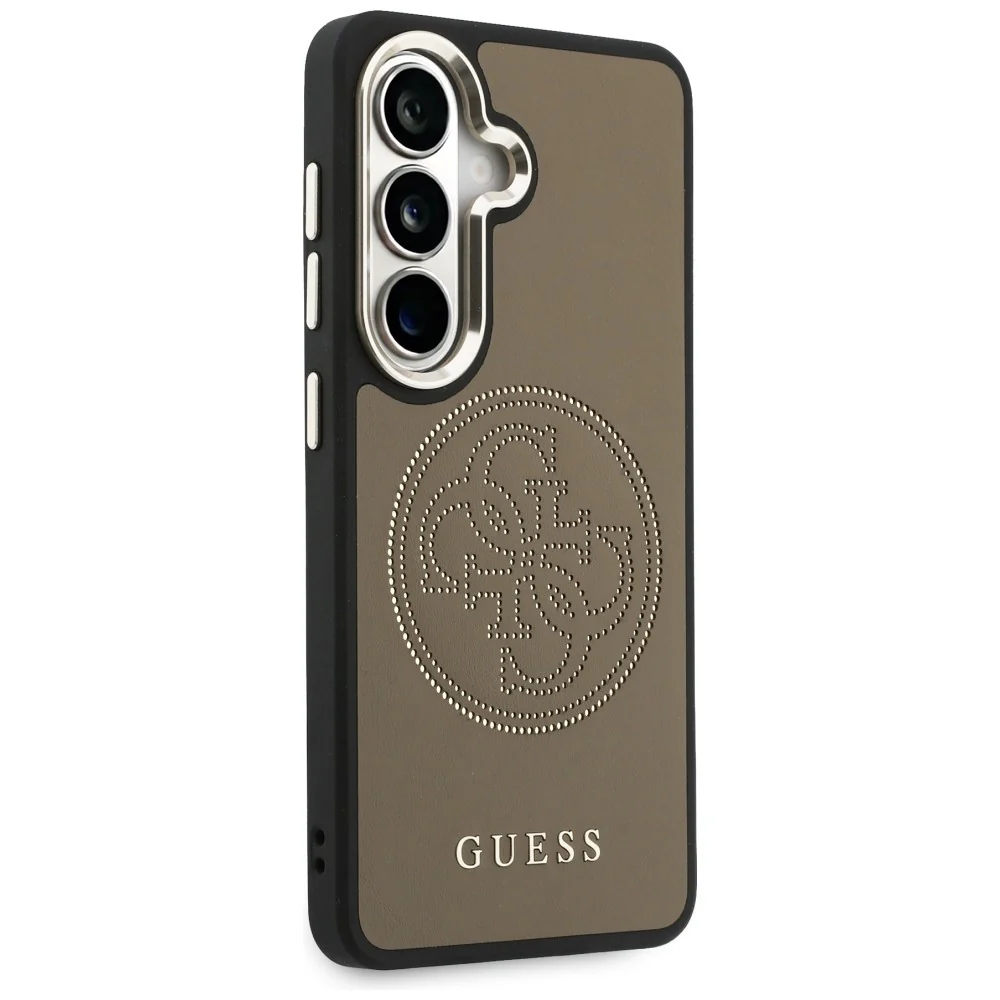 MagSafe Case for Samsung Galaxy S26 S942, Guess, Perforated Logo, Brown - Image 2
