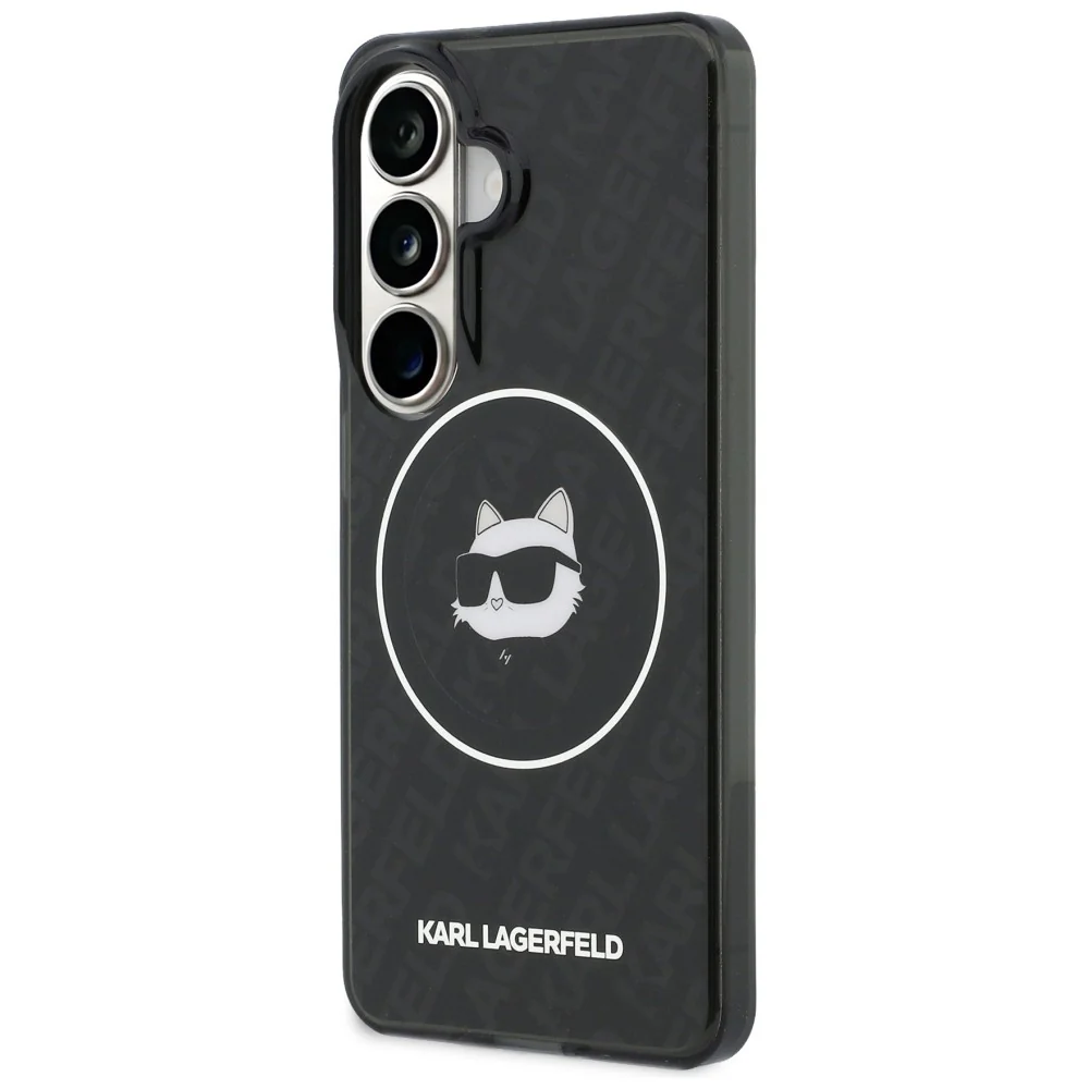 MagSafe Case for Samsung Galaxy S26 S942, Karl Lagerfeld, IML Choupette Head on KL Repeated Logo, Black - Image 5
