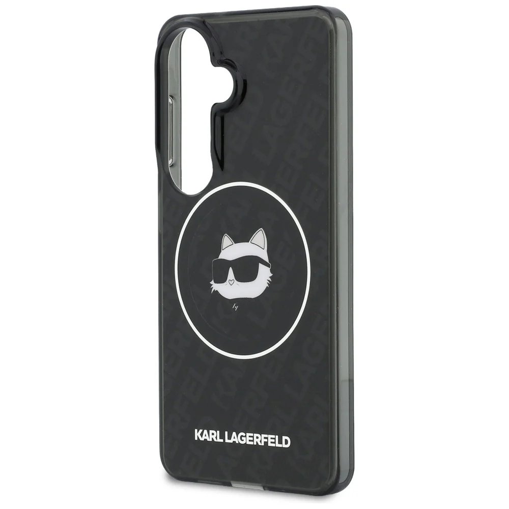 MagSafe Case for Samsung Galaxy S26 S942, Karl Lagerfeld, IML Choupette Head on KL Repeated Logo, Black - Image 6