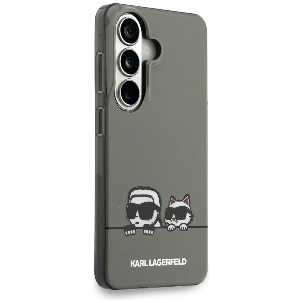 MagSafe Case for Samsung Galaxy S26 S942, Karl Lagerfeld, IML Karl & Choupette Peekaboo Logo, Black - Image 2