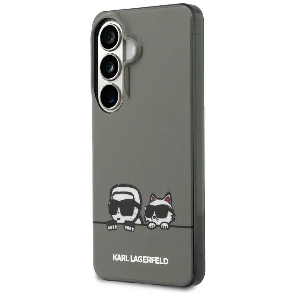 MagSafe Case for Samsung Galaxy S26 S942, Karl Lagerfeld, IML Karl & Choupette Peekaboo Logo, Black - Image 3