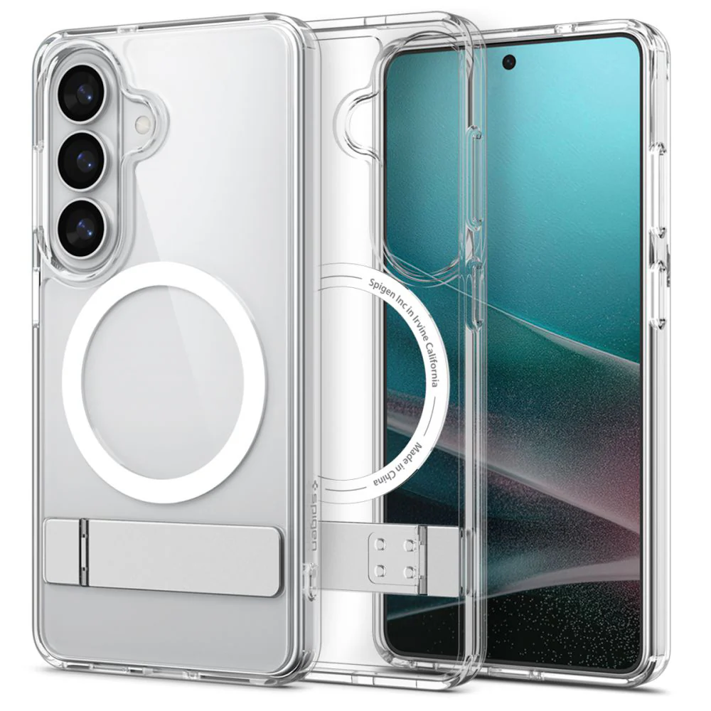 MagSafe Case for Samsung Galaxy S26 S942, Spigen, Ultra Hybrid S, White Transparent ACS11061