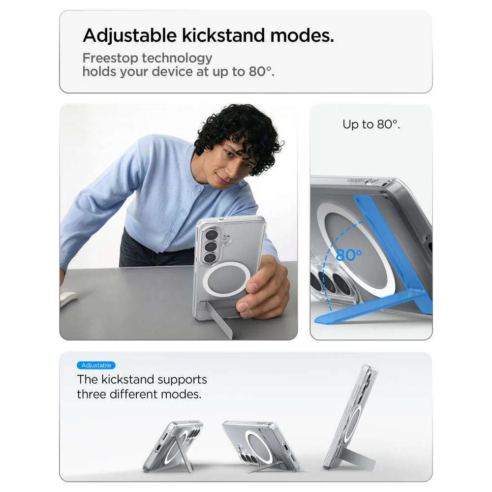 MagSafe Case for Samsung Galaxy S26 S942, Spigen, Ultra Hybrid S, White Transparent ACS11061 - Image 7