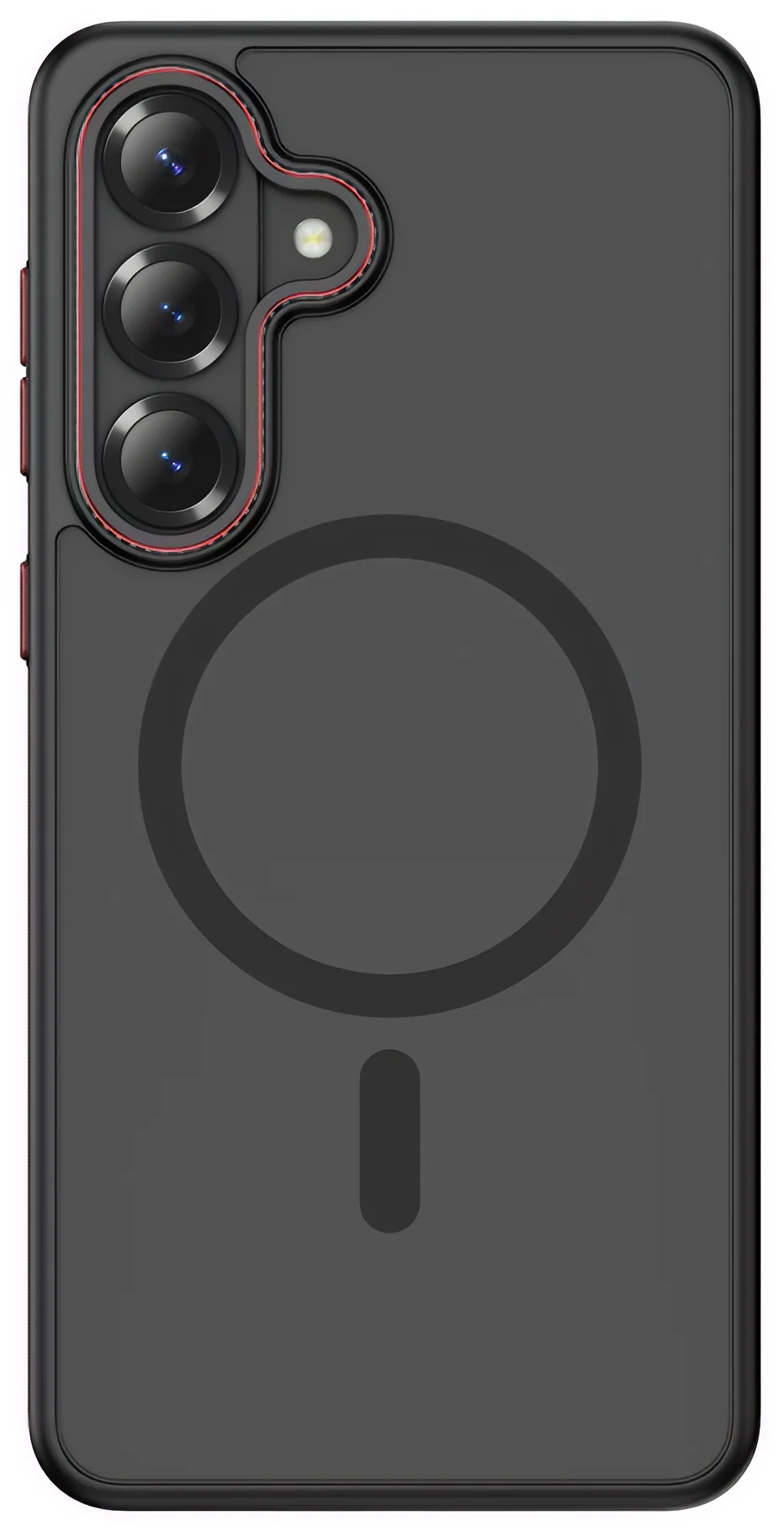 MagSafe Case for Samsung Galaxy S26 S942, Tech-Protect, Magcam, Matte Black Red - Image 3