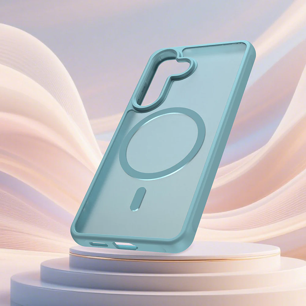 MagSafe Case for Samsung Galaxy S26 S942, Techsuit, HaloFrost II, Light Green - Image 3