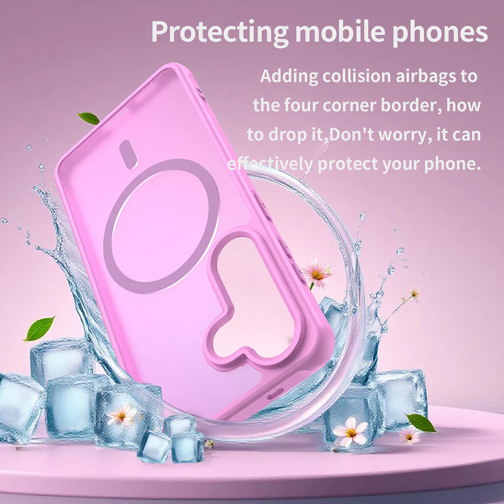 MagSafe Case for Samsung Galaxy S26 S942, Techsuit, HaloFrost II, Pink - Image 5