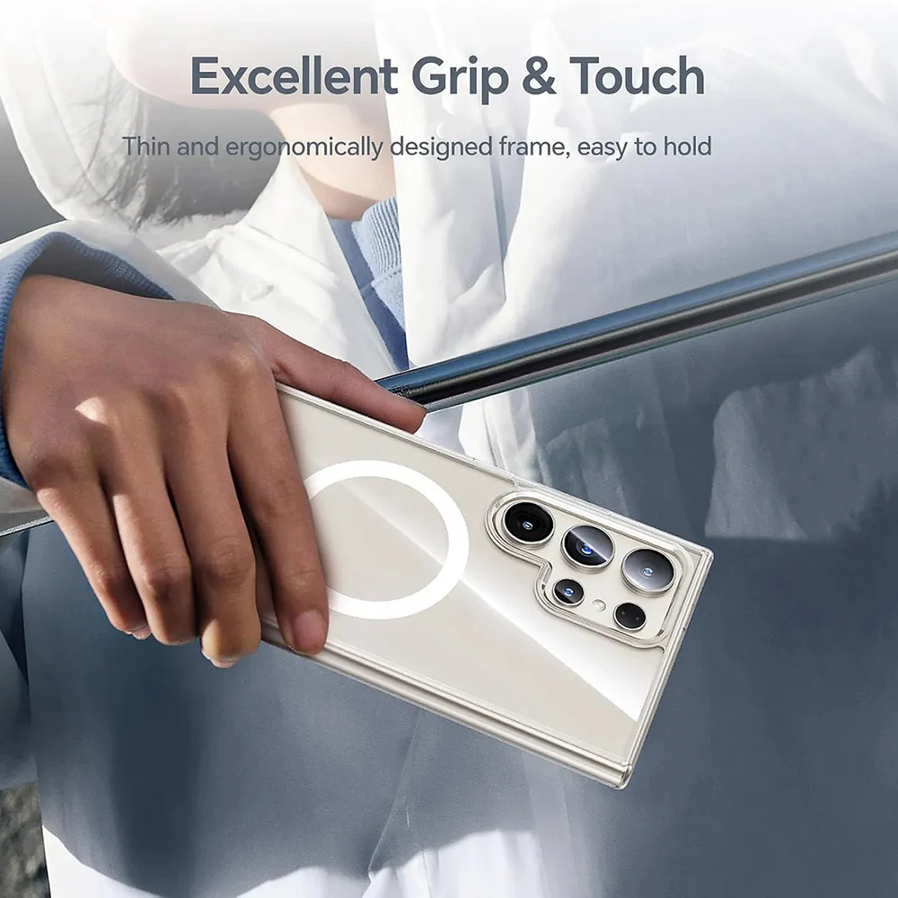MagSafe Case for Samsung Galaxy S26 Ultra S948, Blueo, Crystal+ Anti-Drop, Transparent - Image 7
