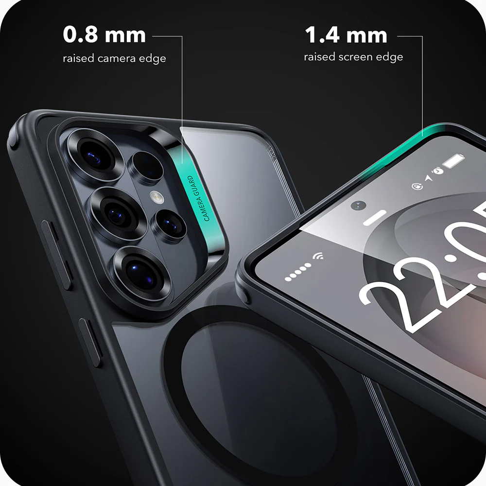MagSafe Case for Samsung Galaxy S26 Ultra S948, ESR, Classic Hybrid, Black Transparent - Image 3