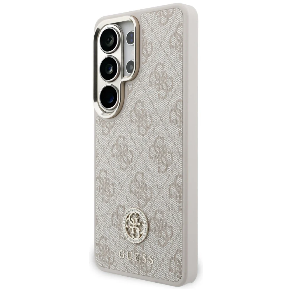 MagSafe Case for Samsung Galaxy S26 Ultra S948, GUESS, 4G Big Rhinestone Triangle Strap, Pink - Image 2