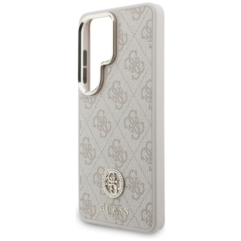 MagSafe Case for Samsung Galaxy S26 Ultra S948, GUESS, 4G Big Rhinestone Triangle Strap, Pink - Image 3