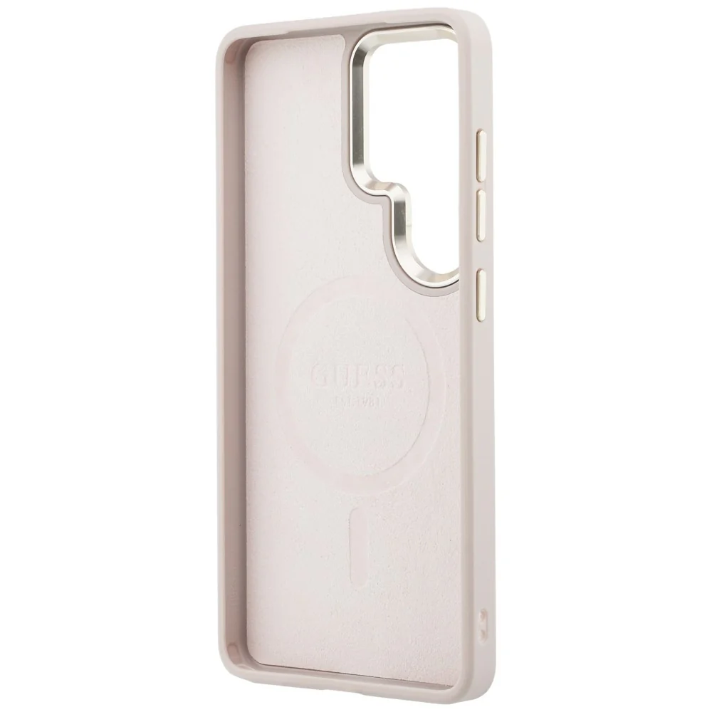MagSafe Case for Samsung Galaxy S26 Ultra S948, Guess, 4G Embossed Ring, Pink - Image 5