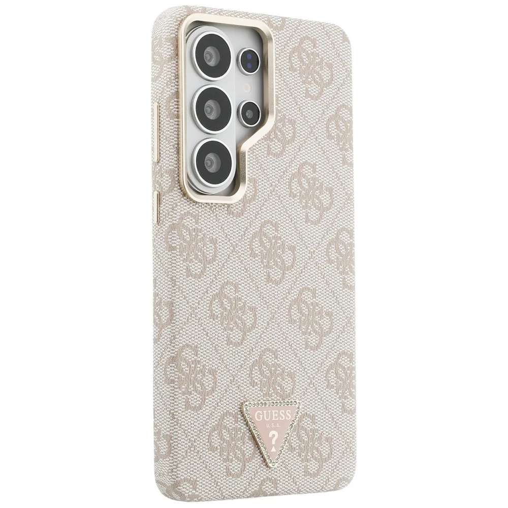 MagSafe Case for Samsung Galaxy S26 Ultra S948, Guess, 4G Triangle Logo, Pink - Image 4
