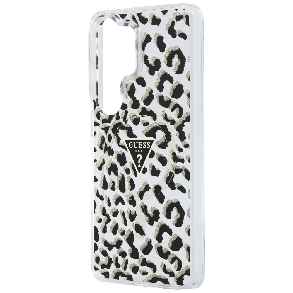 MagSafe Case for Samsung Galaxy S26 Ultra S948, Guess, IML Leopard Pattern, Black - Image 4