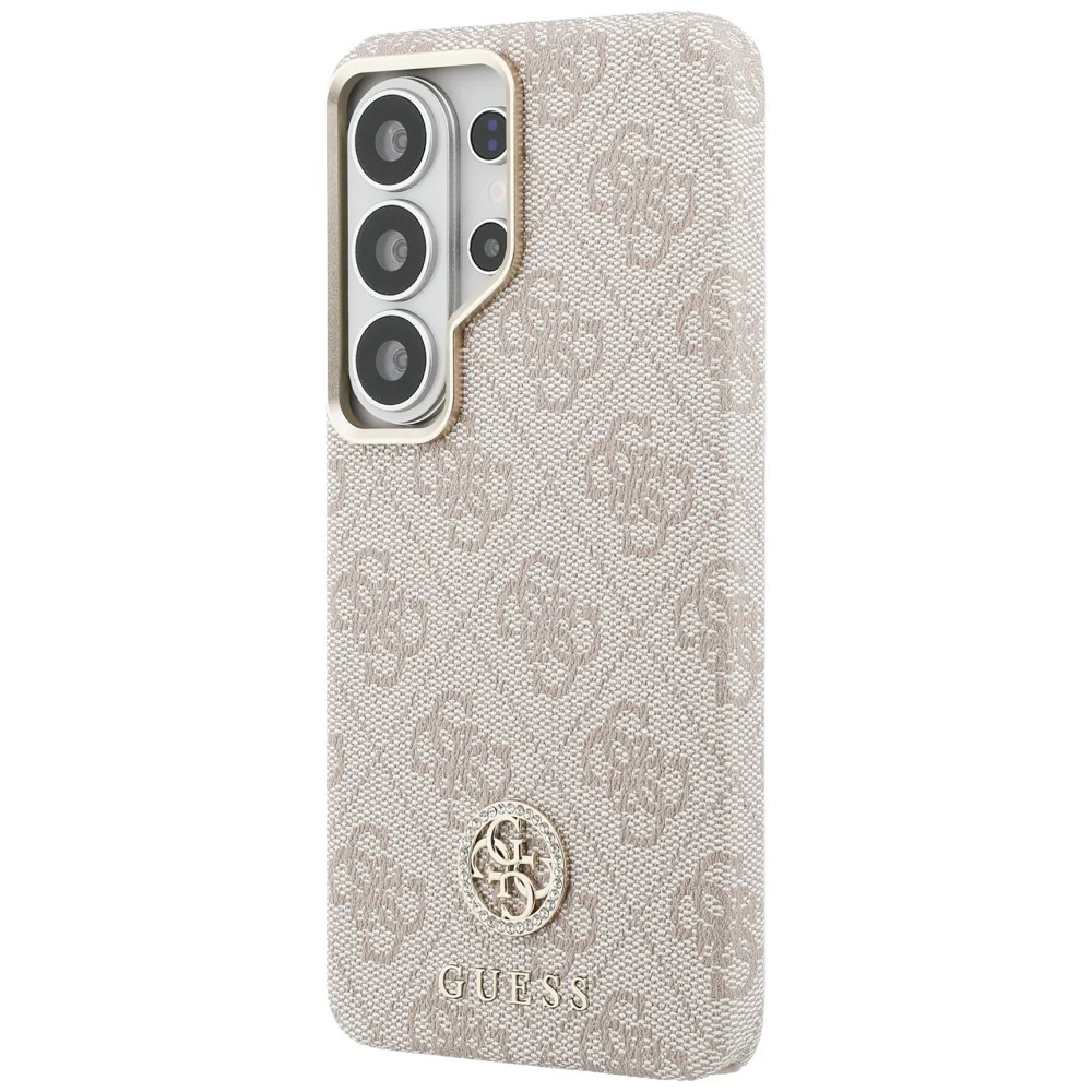 MagSafe Case for Samsung Galaxy S26 Ultra S948, Guess, Rhinestone Round Logo, Pink - Image 4