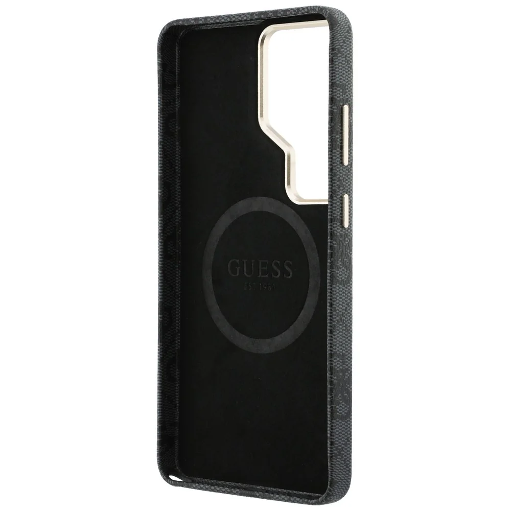 MagSafe Case for Samsung Galaxy S26 Ultra S948, Guess, Strass Round Logo, Black - Image 6