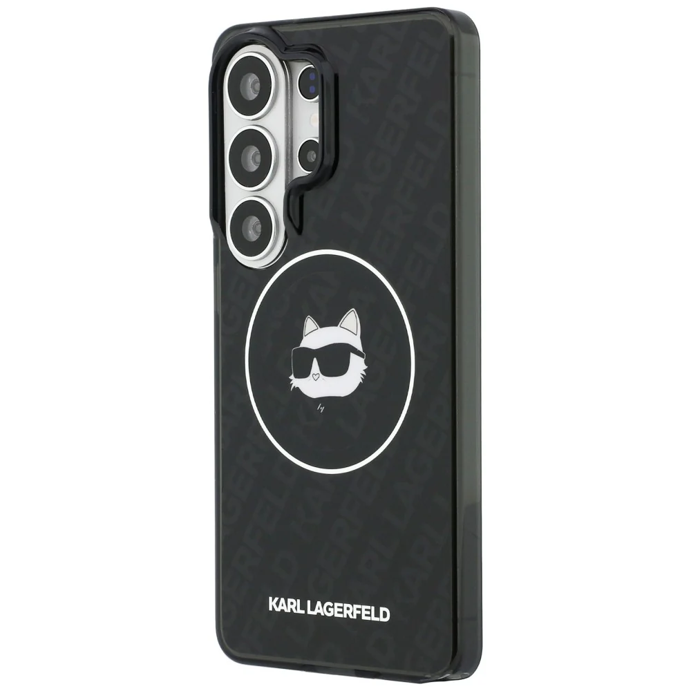 MagSafe Case for Samsung Galaxy S26 Ultra S948, Karl Lagerfeld, IML Choupette Head on KL Repeated Logo, Black - Image 4