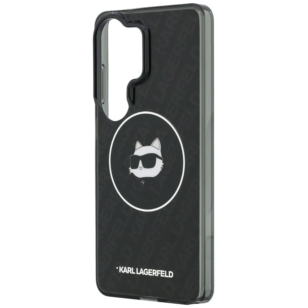 MagSafe Case for Samsung Galaxy S26 Ultra S948, Karl Lagerfeld, IML Choupette Head on KL Repeated Logo, Black - Image 6