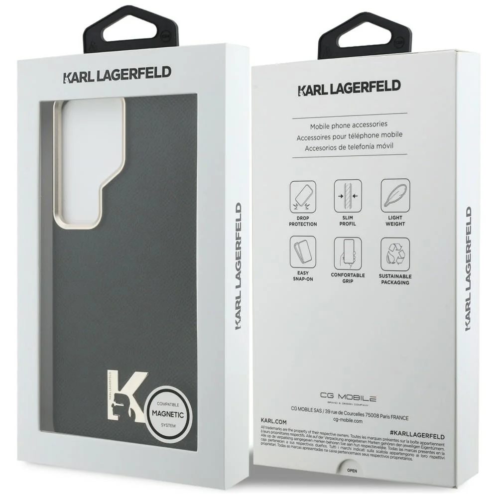 MagSafe Case for Samsung Galaxy S26 Ultra S948, Karl Lagerfeld, Karl Head Logo, Black - Image 7